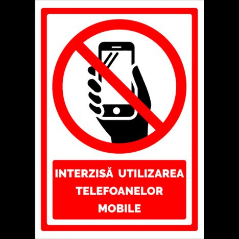 Semn interzisa utilizarea telefoanelor mobile